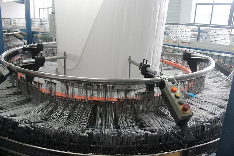 Woven fabric production line at the Qiyao factory